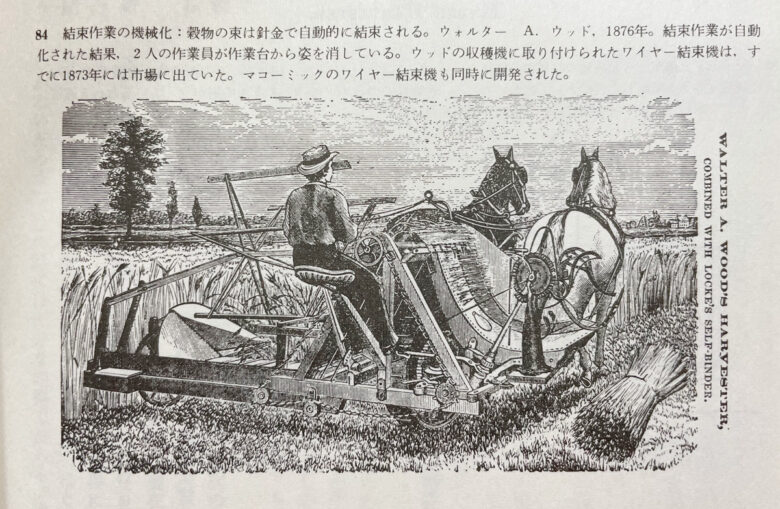 機械化の文化史より：ウォルター・ウッドの収穫機